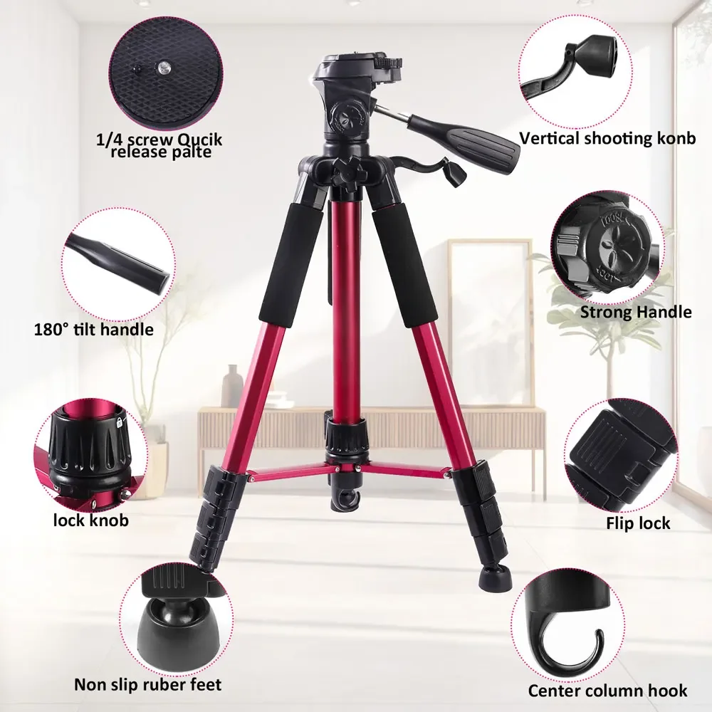 ZOMEI DSLR SLR 디지털 카메라용 전문 삼각대, 경량 알루미늄 폰 스탠드, 퀵 플레이트 마운트 팬 헤드, 148cm