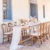 10FT Dusty Rose Chiffon Table Runner,Romantic Sheer Dining Table Decoration For Wedding Party Bridal Baby Shower 6
