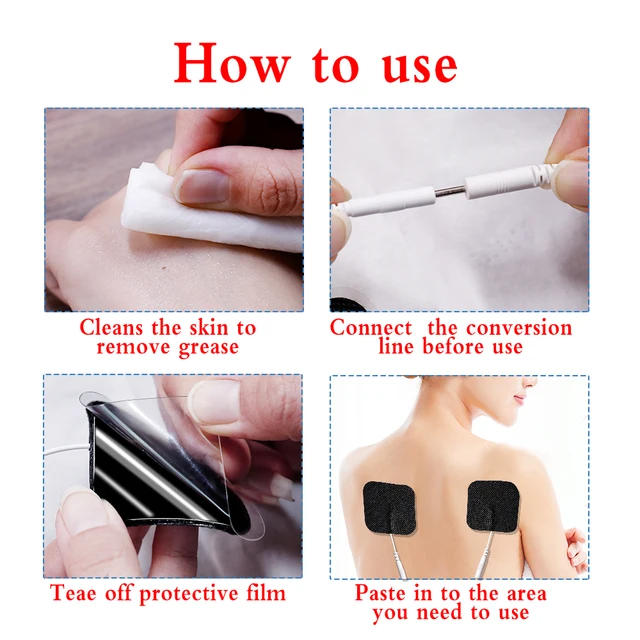 100/50/20/10p Non-woven Electrode Pads 5x5cm EMS Muscle Stimulator Patch Reusable for TENS Acupuncture Digital Massage Machine 6