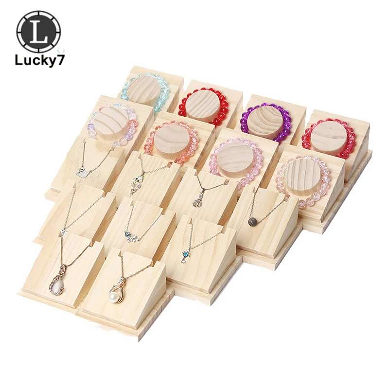 Pendant Display for Jewellery Necklace Wooden Bracelet Bangle Display Stand Holder Jewelry Organizer Rack Jewelry Display 1pcs wooden jewelry bracelet display holder bangle organizer rack bracelet display collar stand holder practical use tool