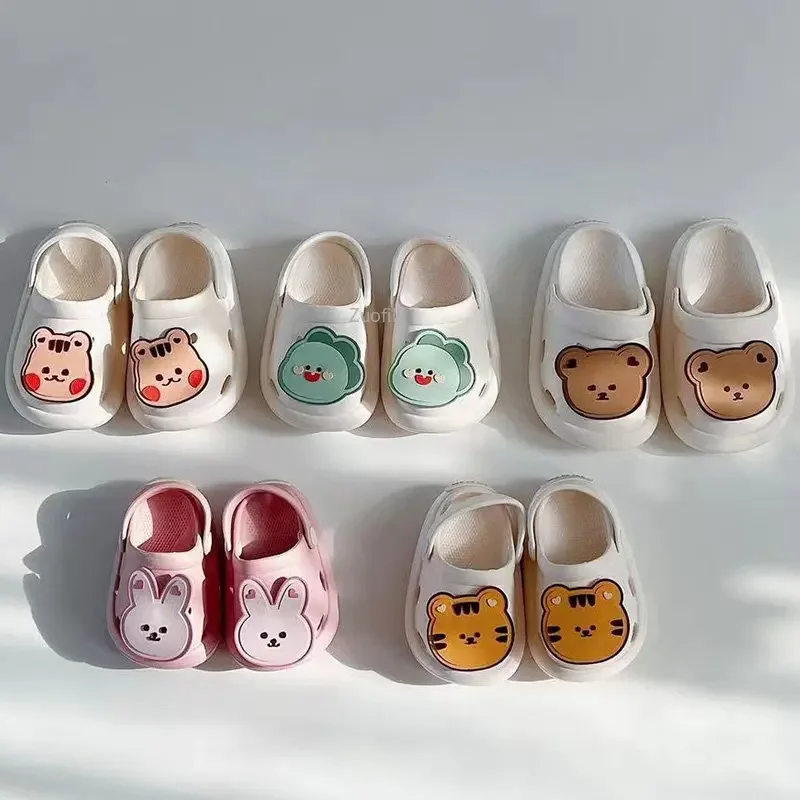 Kids Sandals Garden Clogs Shoes EVA House Slippers Children EVA Garden Clogs Slippers Baby Cute Cartoon Sandals Summer Boys Girls Mules Light Weight Sandals Non-Slip Kids Slides