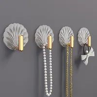 8 PCS Acrylic Transparent Hook Strong Adhesive Kitchen Living Room Bathroom Wall Multifunctional Towe Key Clothes Hats Storage 1