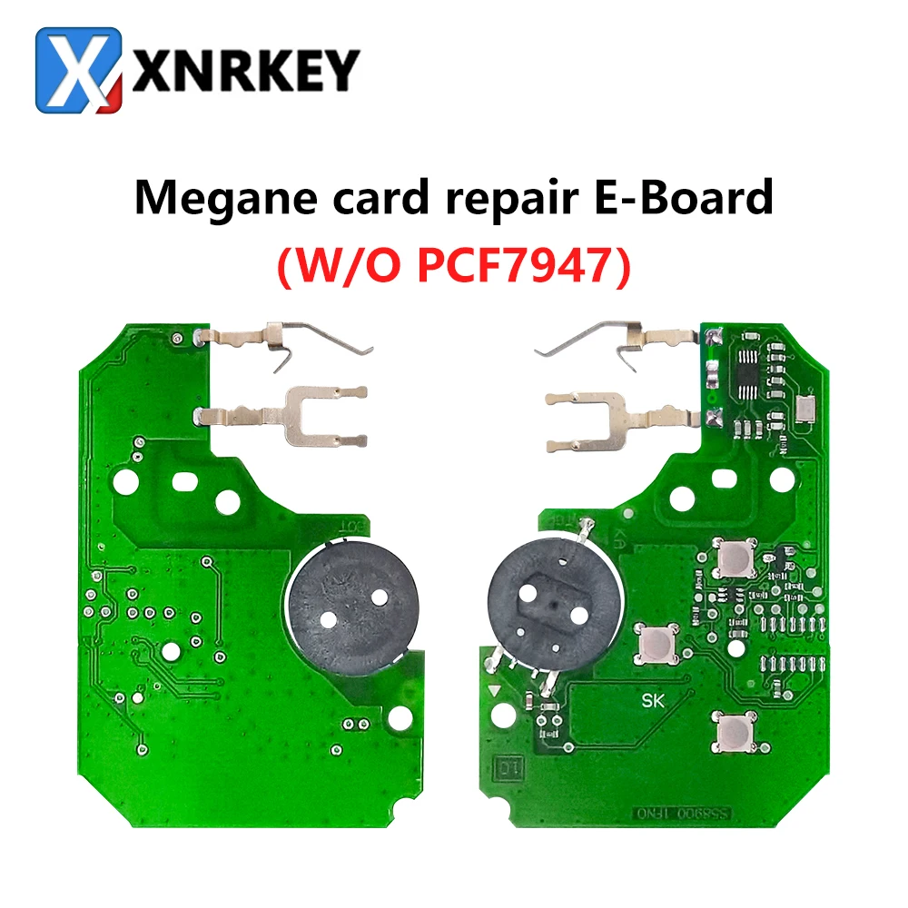 XNRKEY 3 Button Electronic PCB Repair Set Without PCF7947 Chip for Renault Megane Card Remote Car Key