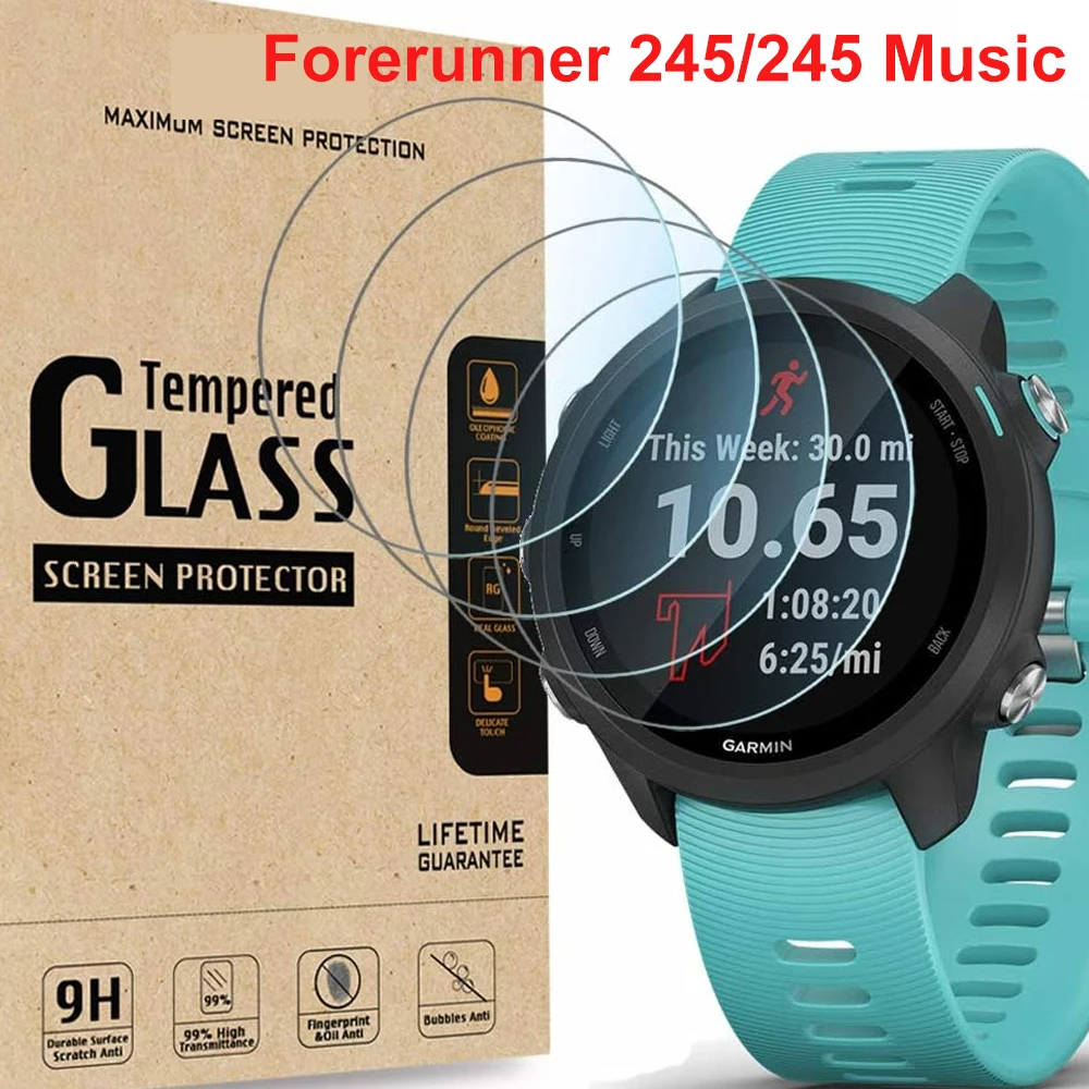 Garmin Forerunner 245 HD 화면 보호기 용 9H 강화 유리 Garmin..
