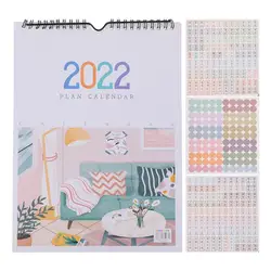 1Pc Créatif mural 2022 Calendrier Calendrier Mensuel Planificateur Calendrier (Couleur Assortie) 