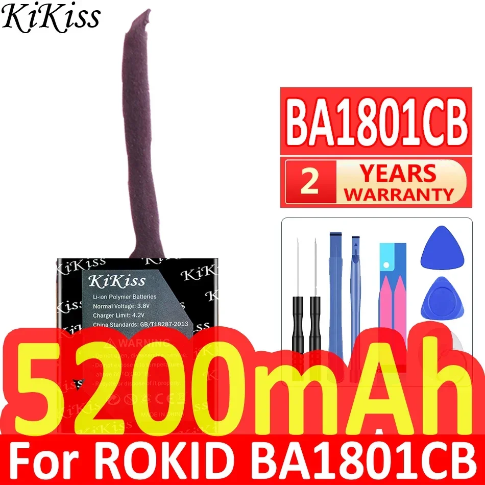 

Мощный аккумулятор KiKiss 5200 мАч для цифровых батарей ROKID BA1801CB