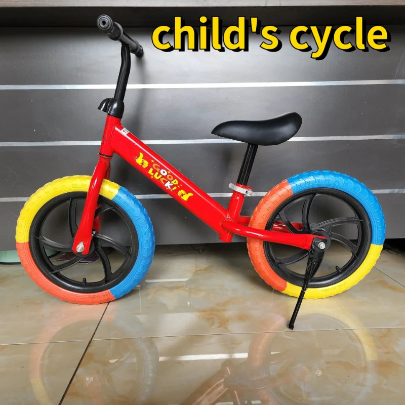 

Children's Balance Bike, Inflatable Free for Boys and Girls Beginner Bike 3-7 Years Old Skateboard Safe and Fall Resistant