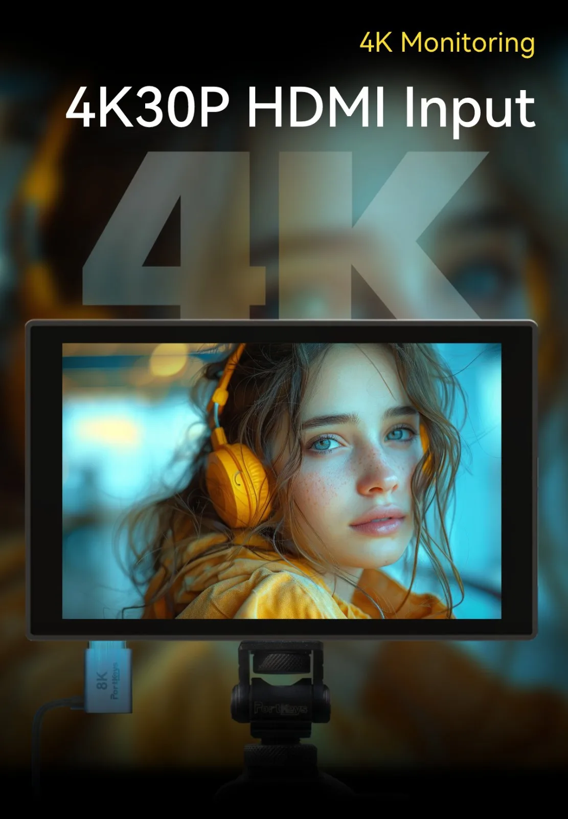 HD7T 7 inch Touch Screen DSLR Camera Field Monitor, 1000 Nits High-Bright, Video
