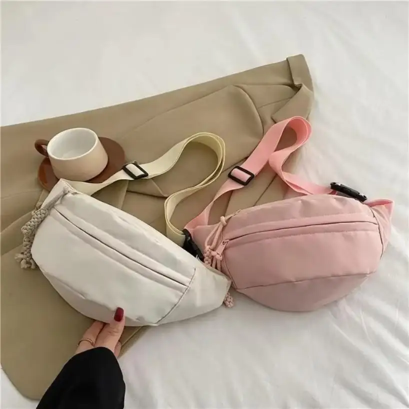 1 Pcs New Trendy Crossbody Bag Summer Sports Chest Bag Niche Versatile Canvas Casual Bag for Women