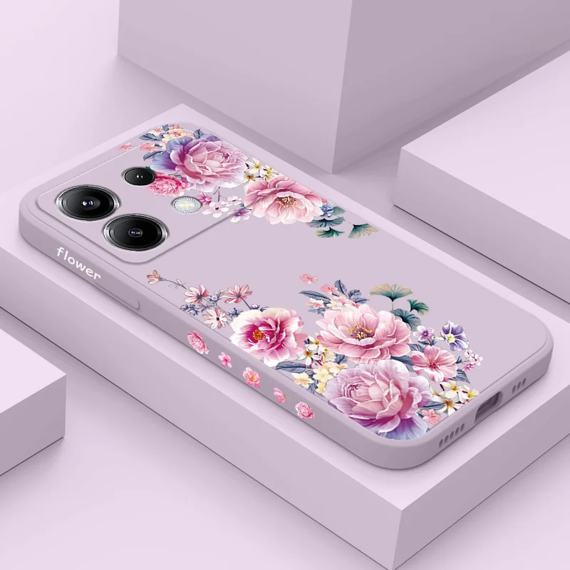 Elegant Satin Brocade Phone Case with Silicone Cover