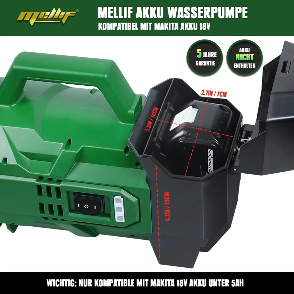 Pompe Submersible Sans Fil Compatible Avec Batterie Au