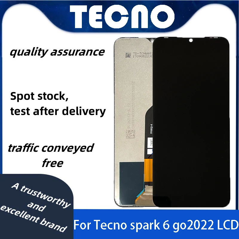 

Original 6.52"For Infinix Tecno Spark Go 2022 KG5 LCD Display Screen Touch Panel Digitizer For Tecno Spark Go 2022 KG5M KG5H