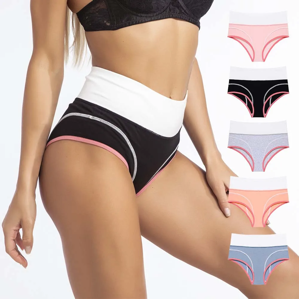 

Sexy Shorts For Ladies Mid Waist Erotic Printed Briefs Patchwork Underwear Ladies Pack Of Underwear Female Lingerie Lenceria