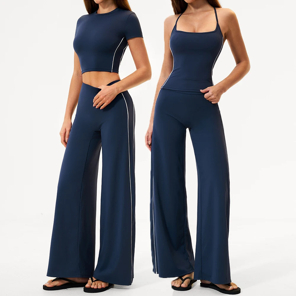 Ensemble de yoga 2 pièces pour femme, tenue de sport, survêtement de gym, short et haut à manches, vêtements de course, vêtements de sport pour femme, vêtements de yoga 1