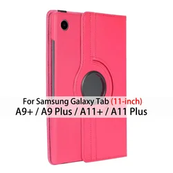 Premium PU Leather Rotating Stand Case with Sleep Wake Function for 11-Inch Tablets, 2023 Edition (Rose)