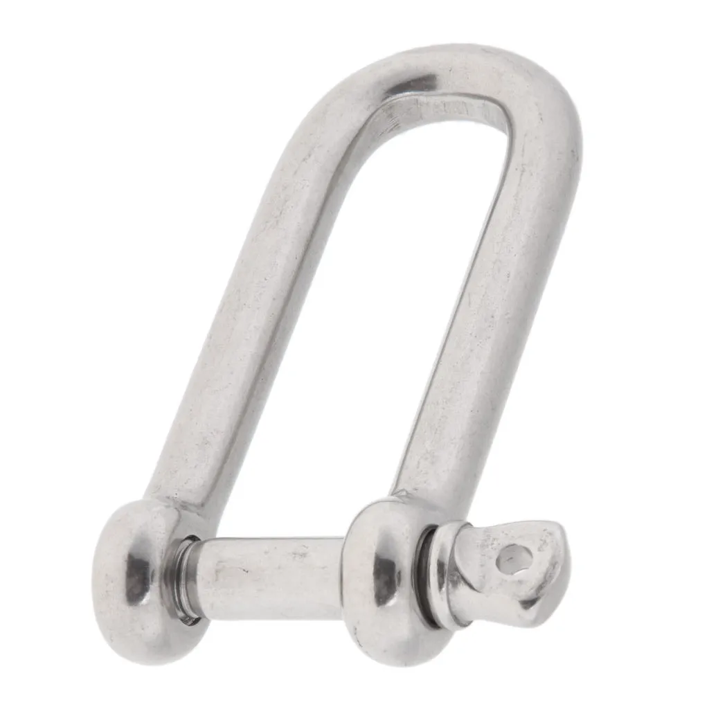 

Boat Safety Euro Slender M12 Pin D Type Shackle 304 Stainless Steel Connecting Ring Buckle Hardware Accessories