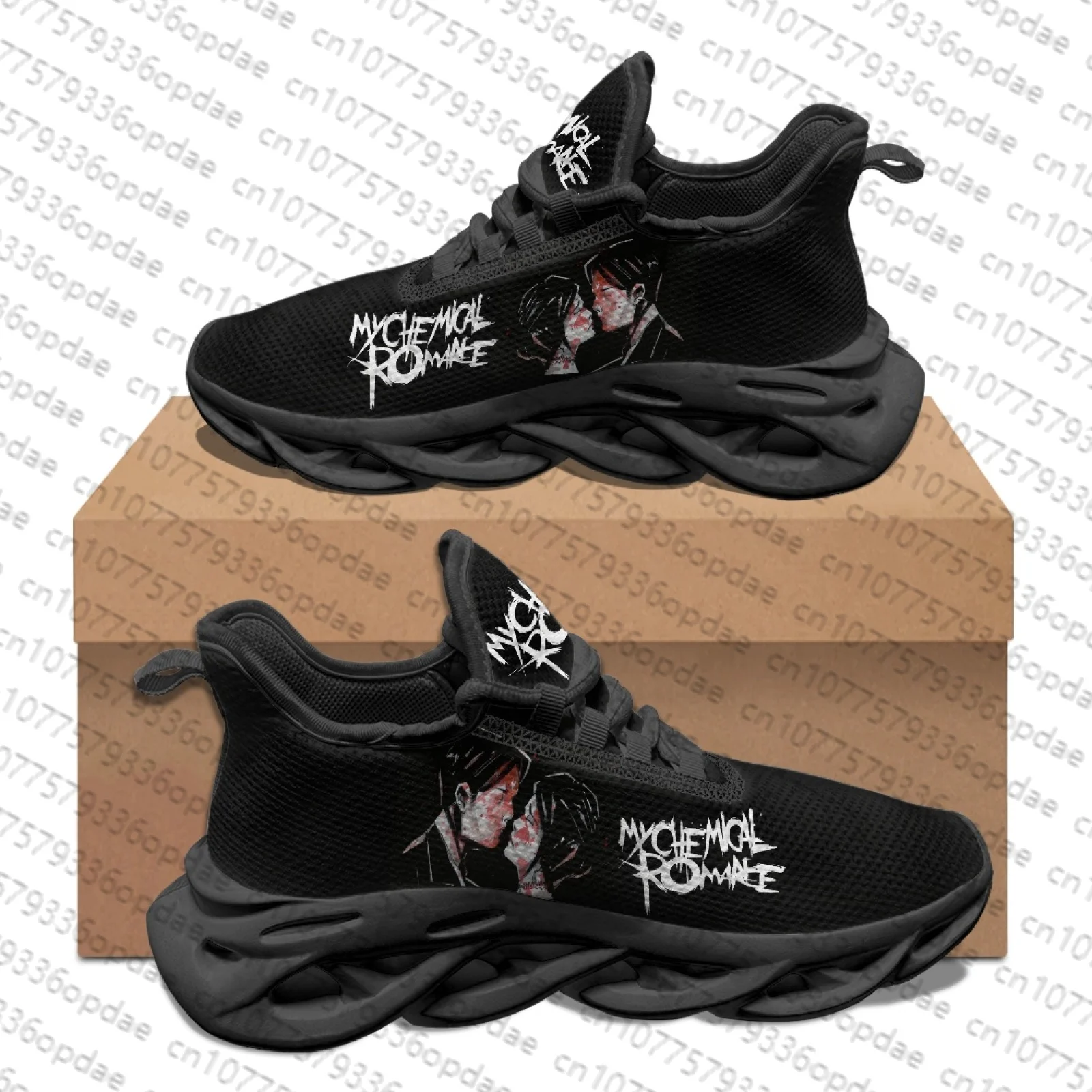 

My Chemical, романтика, рок-группа, мужские и женские, спортивные беговые кроссовки высокого качества, сетчатая обувь на шнуровке, Белая обувь по индивидуальному заказу