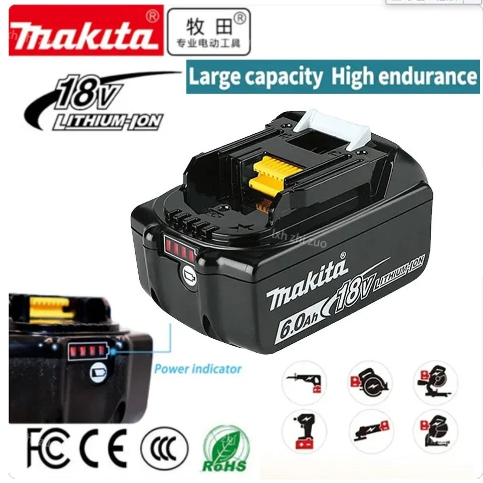 2 Pack Makita 18V 6.0Ah LXT Lithium-Ion BL1830 BL1850 BL1860 tool Battery main image 1