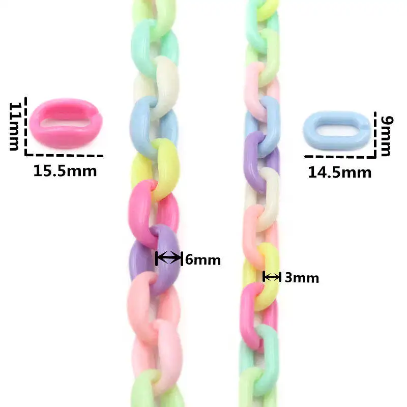 50-250pcs/Pack Acrylic Chain Buckle Large Hole Hook DIY Decoration Clothing Hat Handmade Necklace Bracelet Gift Crafts Material Jewelry Making Supplies Craft Supplies