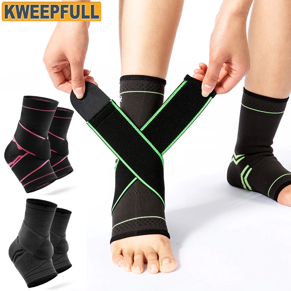 

1Pair Ankle Brace, Ankle Support for Women & Men, Ankle Compression Sleeve Ankle Wrap w/Ankle Strap for Relief Sprained Ankle