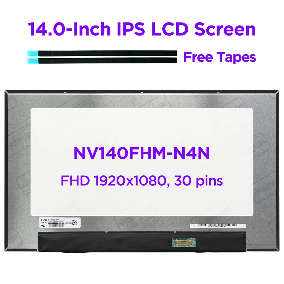 Dalle écran LCD LED 14" NV140FHM-N4T – Résolution Full HD 1920x1080 – 30 Pins – Neuf
