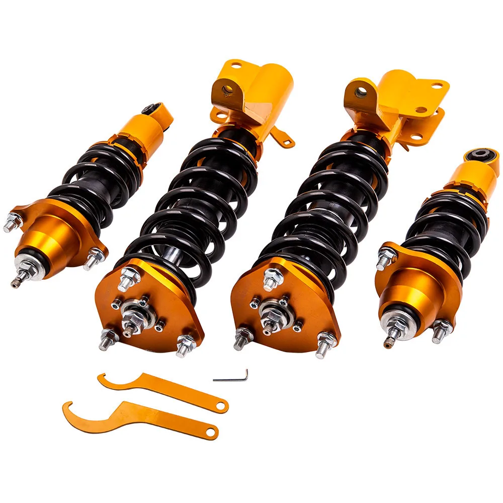 

Coilovers 24 Clicks Shocks Absorber Set For Honda Civic & SI 2001-2005 Suspension Shocks Struts Front Rear TOp Mount
