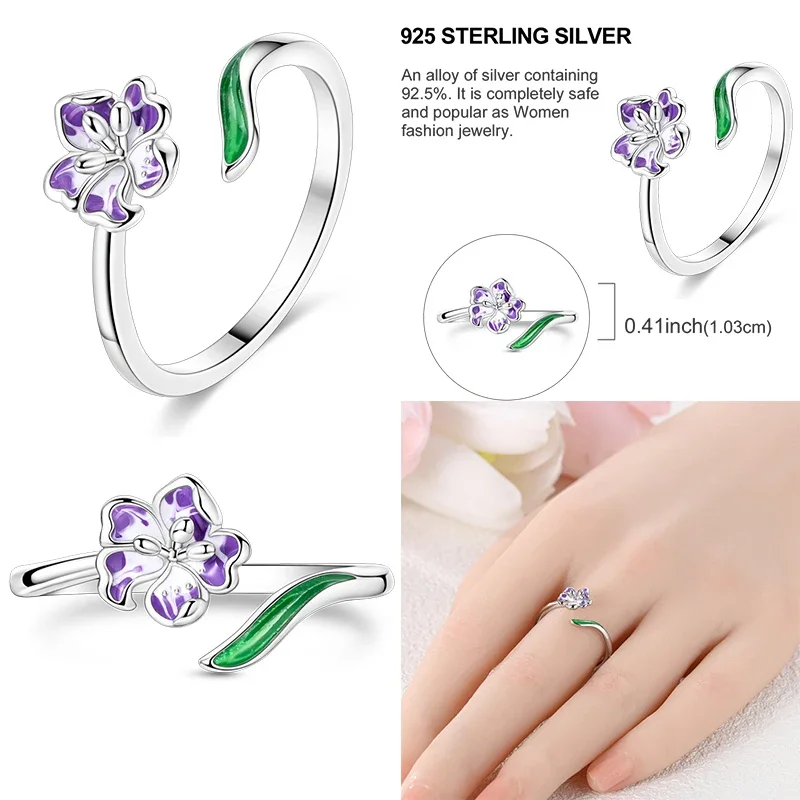 925 Sterling Silver Colorful Rings Sparking Zirconium Ring Popular Wedding Rings For Women Jewelry Anniversary Friend Lover Gift 4