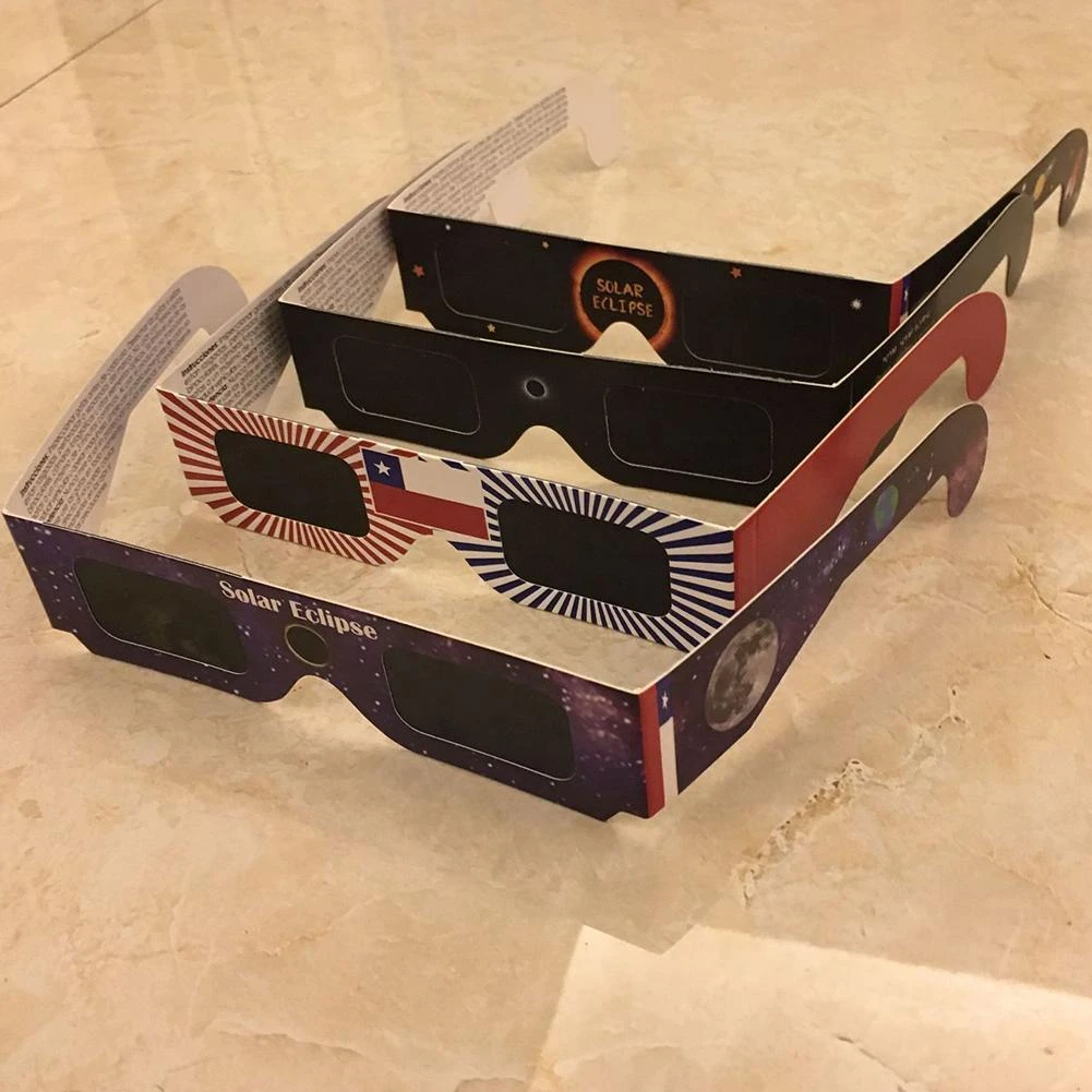 5pcs Total Solar Eclipse Glasses Paper Solar Eclipse Glasses For