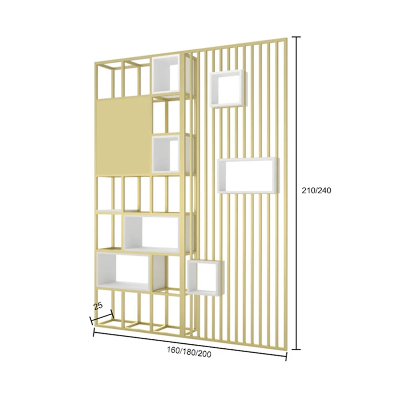 custom，Best Selling Modern Floor Metal Wrought Iron Bookshelf Living Room Screen Wrought Iron Storage Rack