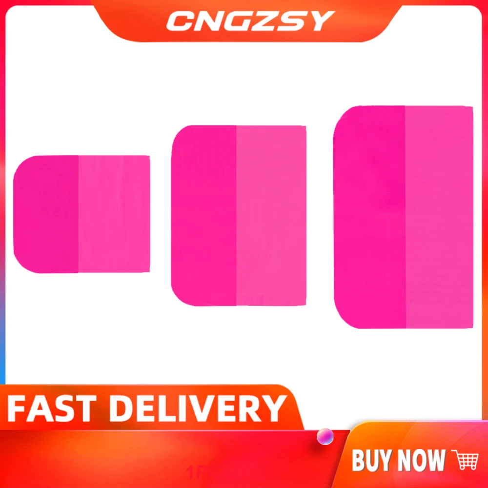 Car Wrapping Tools TPU Carbon Fiber Car Film Install Squeegee Pink Green Scraper PPF Vinyl Wrap Water Ice Wiper Auto Household Cleaning Tint Tool