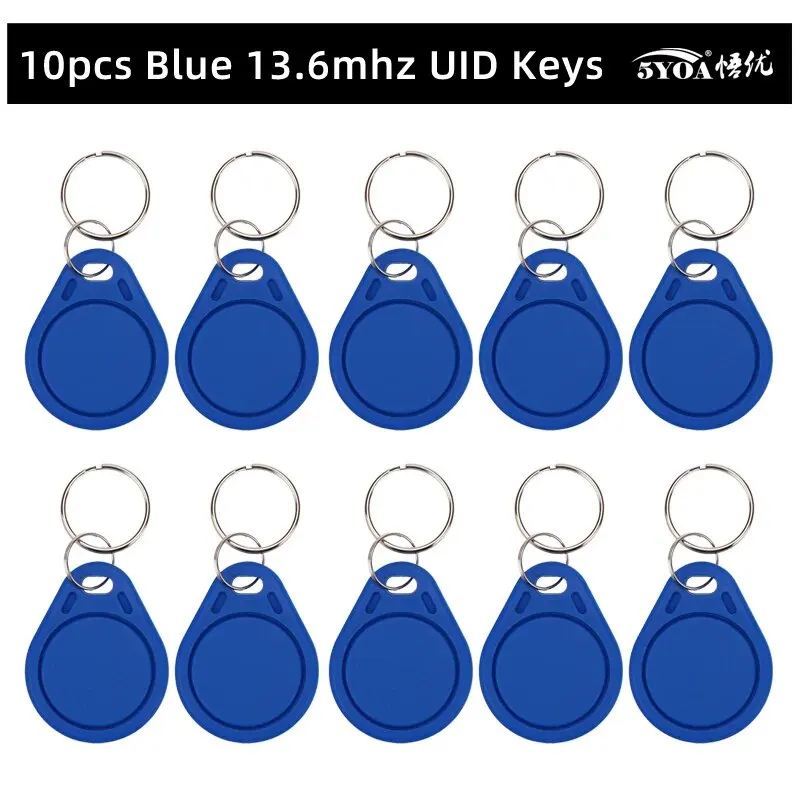 RFID Keyfobs 10PCS 13.56Mhz RFID UID Token Copy Keykobs Changeable Attendance Management Clone Keychain Tag For Mif 1k S50 Writable Badge