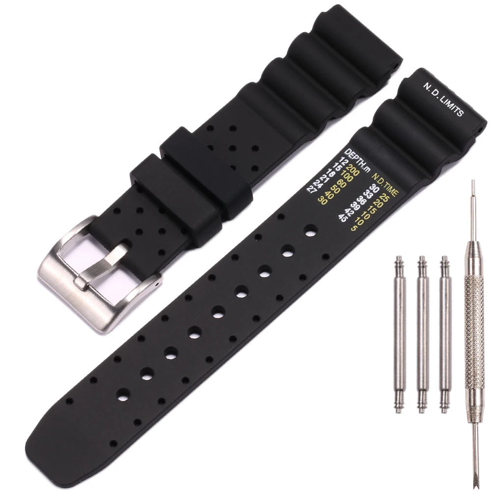 Versatile Resin Strap for Sports Diver Watches - Available in Multiple Sizes