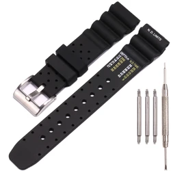 Versatile Resin Strap for Sports Diver Watches - Available in Multiple Sizes (Silicone silver)