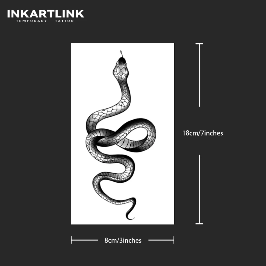 Snake temporary tattoo sticker, waterproof magic tattoo, lasts to 15 days fake tattoo, semi permanent tattoo 4