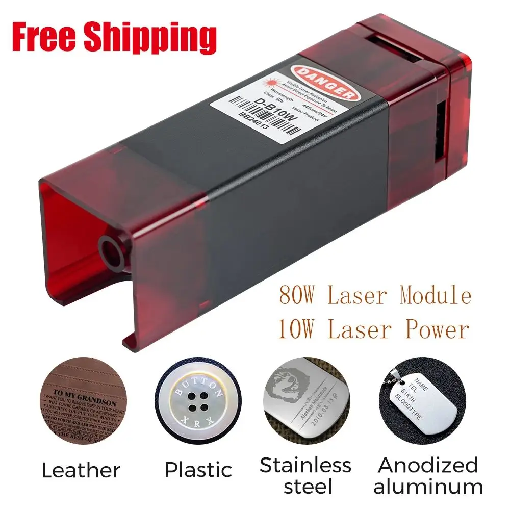 CRTOL 80W Laser Head For Engraving Machine Laser Cutter Wood Acrylic Cutting Metal Engraving Laser Module 450nm Blue Laser