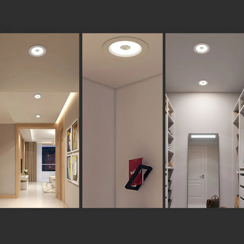 새로운 바디 모션 센서 스팟 LED 다운라이트 램프 220V 천장등 5W 7W 9W 차가운 백색 패널 조명 (복도, 계단, 창고용)