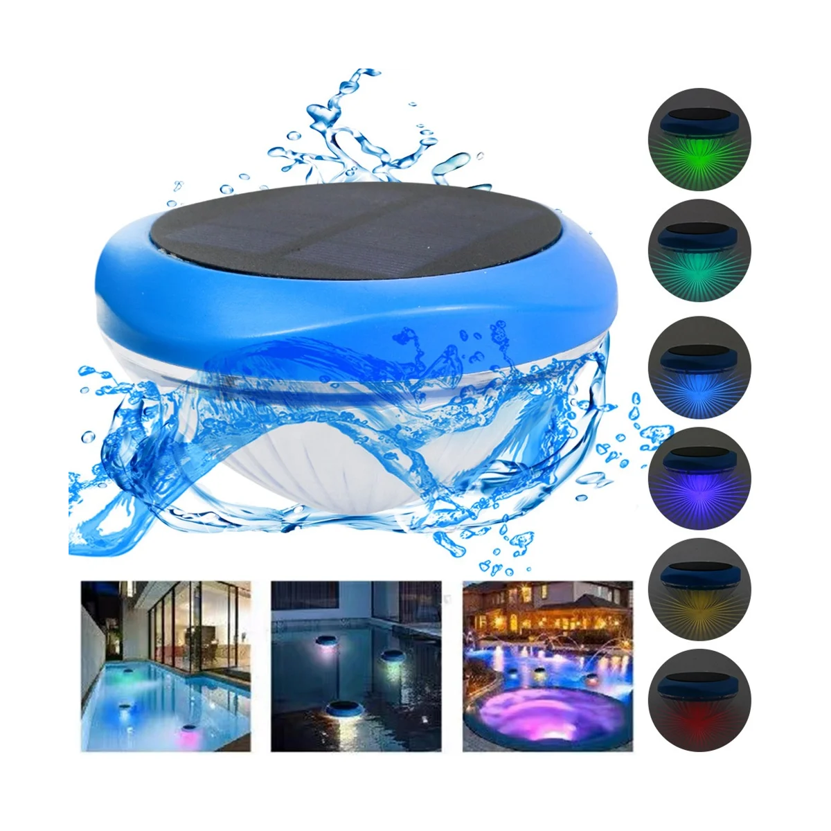 Solar Floating Pool LED Lights,Waterproof RGB Color Changing Pool Lights,Pool Accessories for Pool,Pond,Spa,Hot Tub