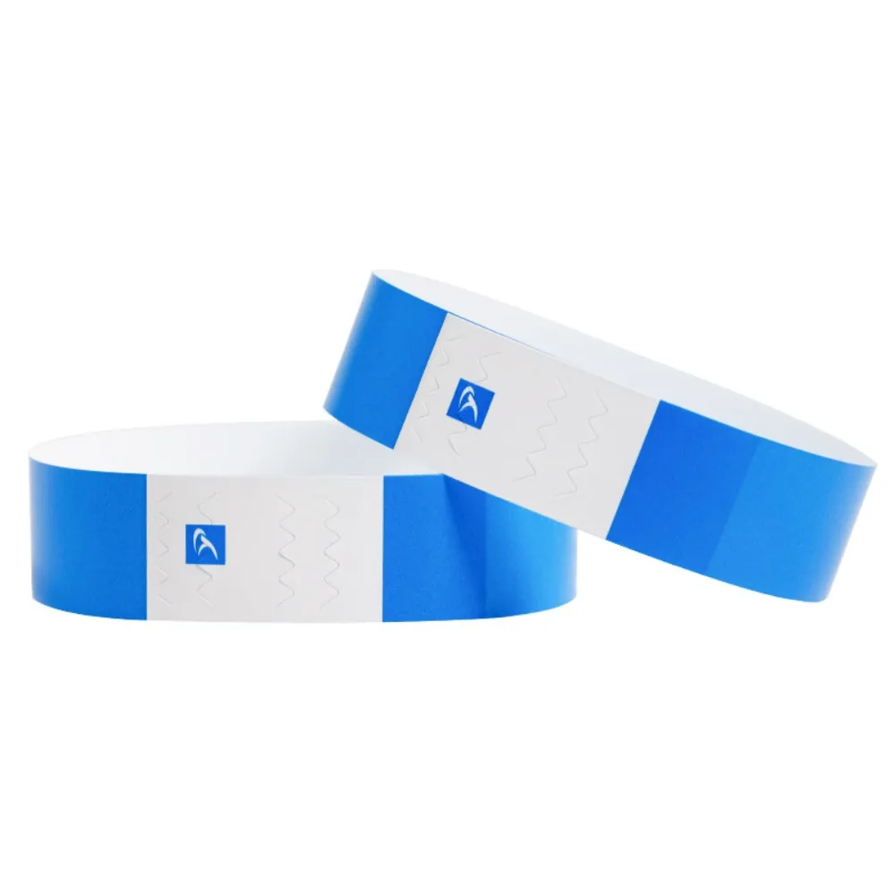 Paper Tyvek Wristbands Ticket Bar Identity Party Disposable Wristbands Waterproof Playground Synthetic Paper Wrist 100 Pcs