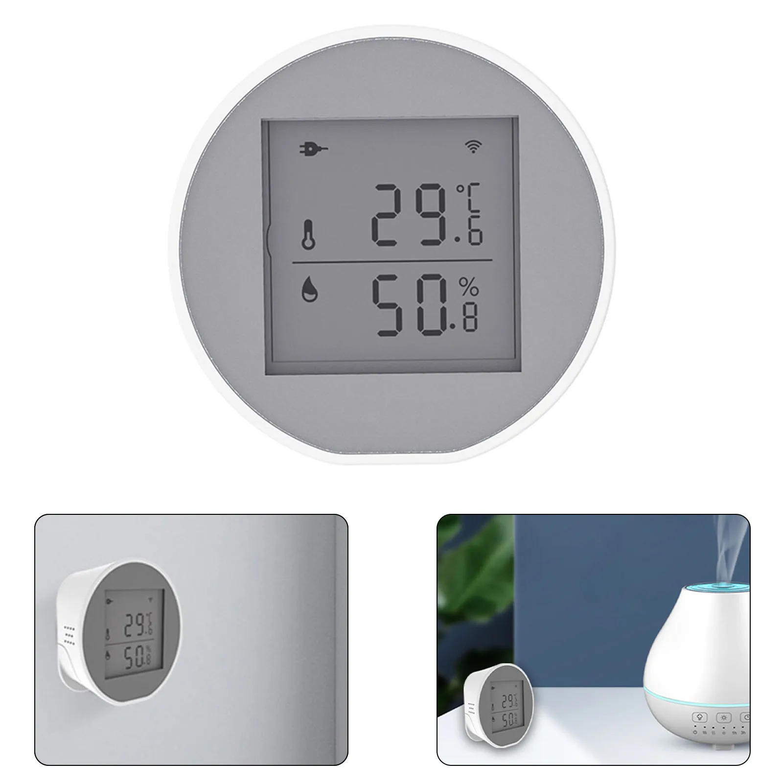 

1 Pc Smart Temperature Humidity Sensor Indoor Hygrometer LCD Display Screen W/ USB Power For Household Decoration Supplies