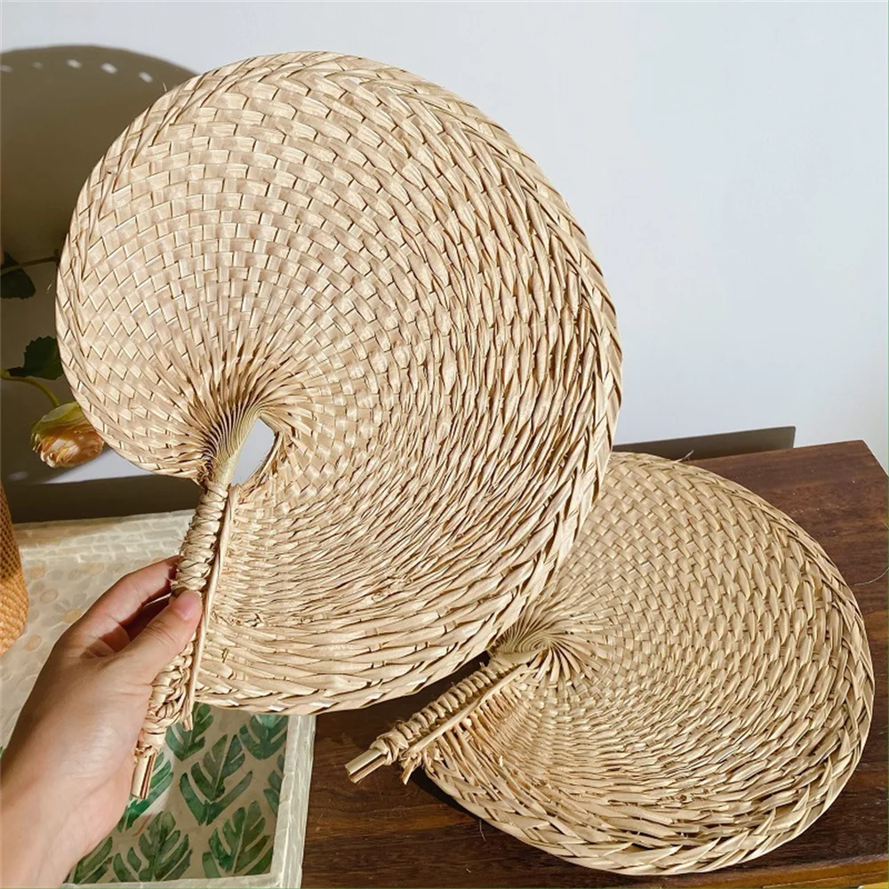 

Hand Fans Hand Made Fan Rattan Decoration For Wedding Natural Palm Leaf Woven Fans Wall Art Decor For Farmhouse Ornaments