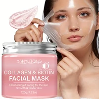 Masque exfoliant au collagène, masque enveloppant au collagène à la biotine Jour et nuit, hydratation profonde, crème masque de soin nocturne. 1