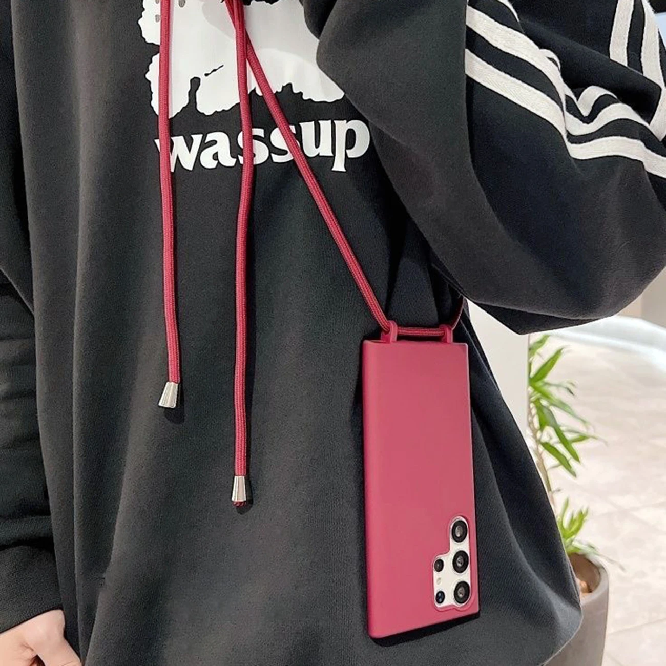 Crossbody Lanyard Silicone Case with Strap Cord - Soft and Durable Cover