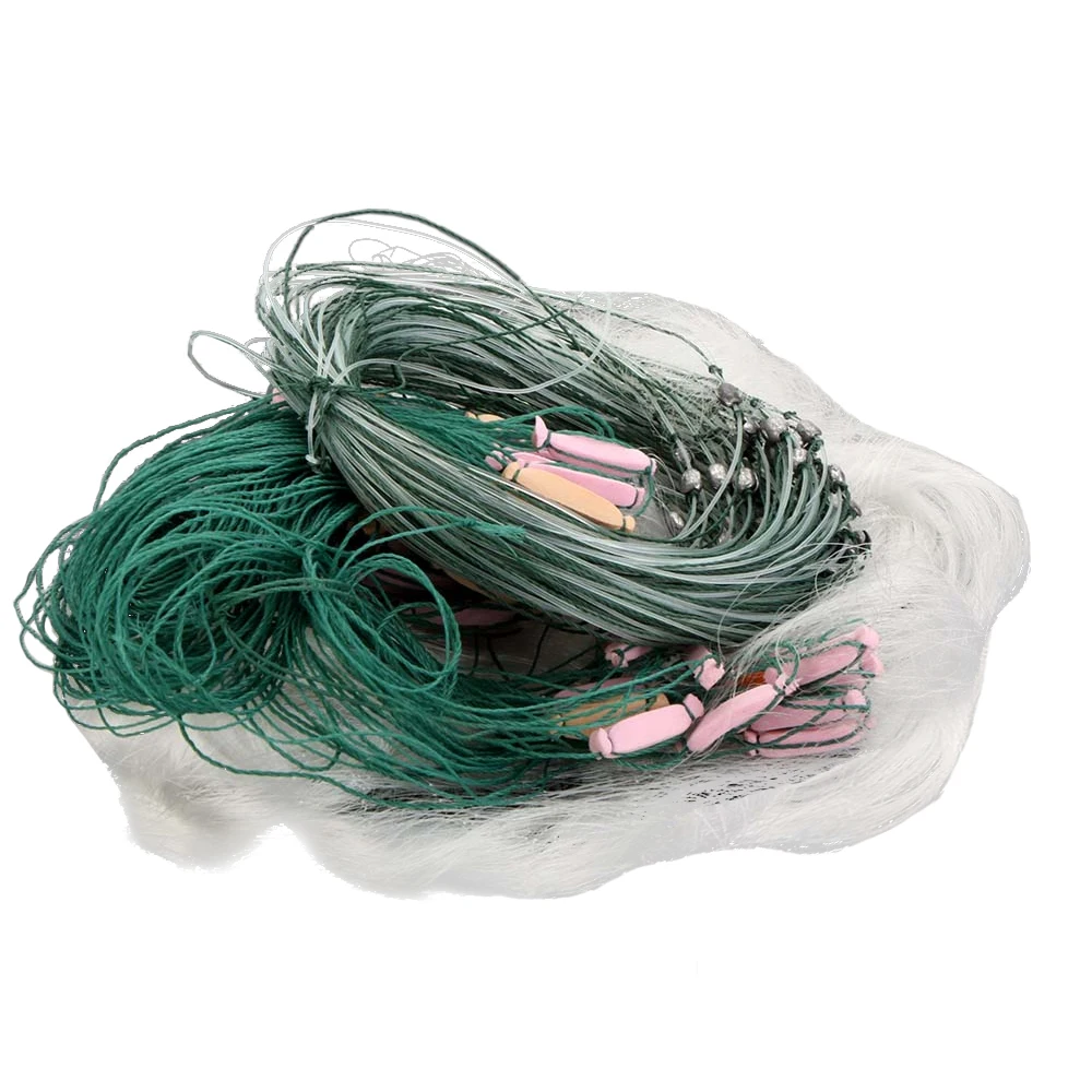 Fishing Net Lixada 25m 3 Layers Fish Net Monofilament Fishing Fish Gill Net with Float Lightweight Fishing Tool for Lovers Fishermen