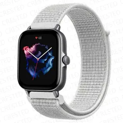 Nylon Sport Watch Band Bracelet - 20mm/22mm Adjustable Strap for 22mm (Reflective white 20)