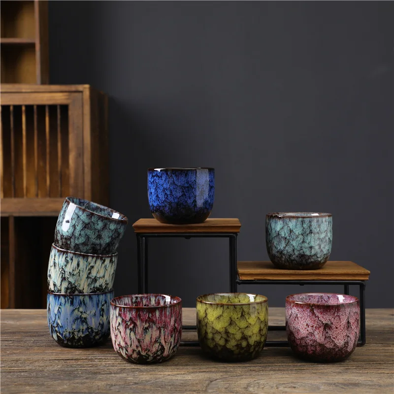 Kung Fu Cup Concentrated Coffee Cup Retro Tea Bowl Rough Pottery Creative Kiln Ceramic