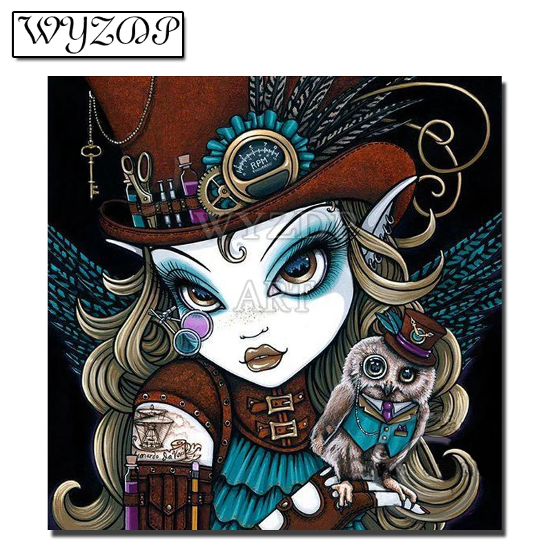 5D Diamant Malerei Cartoon Masse Dchen Bilder Voll Platz/Runde Diamant Stickerei Kreuz Stich Muter Geschenk Kit Decor Wyz20201101