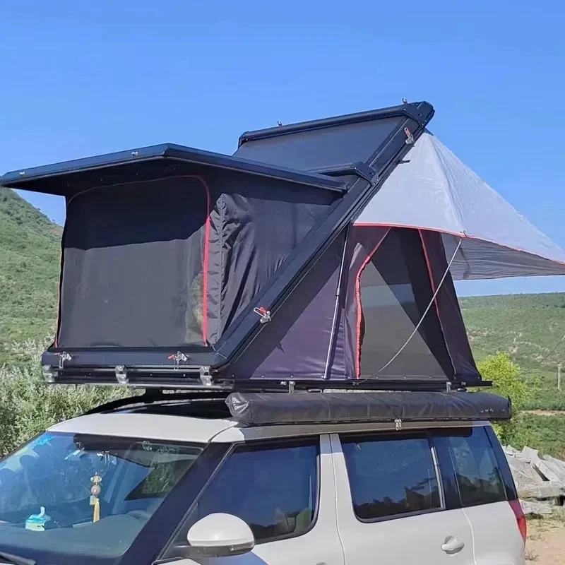 Z Shape Auto Open Roof Top Tent Waterproof Windproof Outdoor Camping Hunting