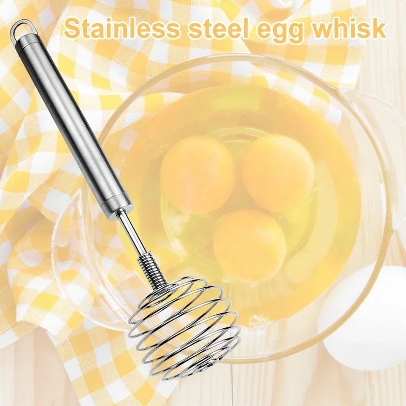 Stainless Steel Ball Spring Whisk Hand-held Butter Egg Mixer Avocado Potato Masher Manual Beater Mixers Kitchen Baking Tools