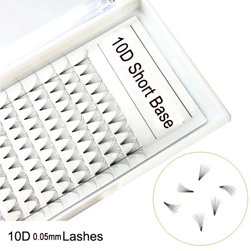 

Hand Woven 10D Short Base Lashes Premade Fans 10D Short Stem maquillaje eyelashes Extension makeup lashes