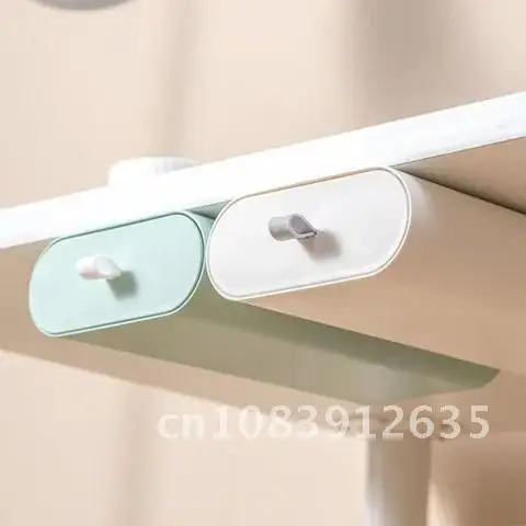 

Kitchen Office Bedroom Storage Tools Under Desk Drawer Self-adhesive Pencil Tray Desktop Sundries Cosmetics Ableware Storage Box
